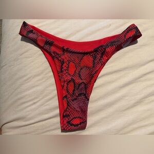 SHEIN Red Snake Print Bikini Bottom